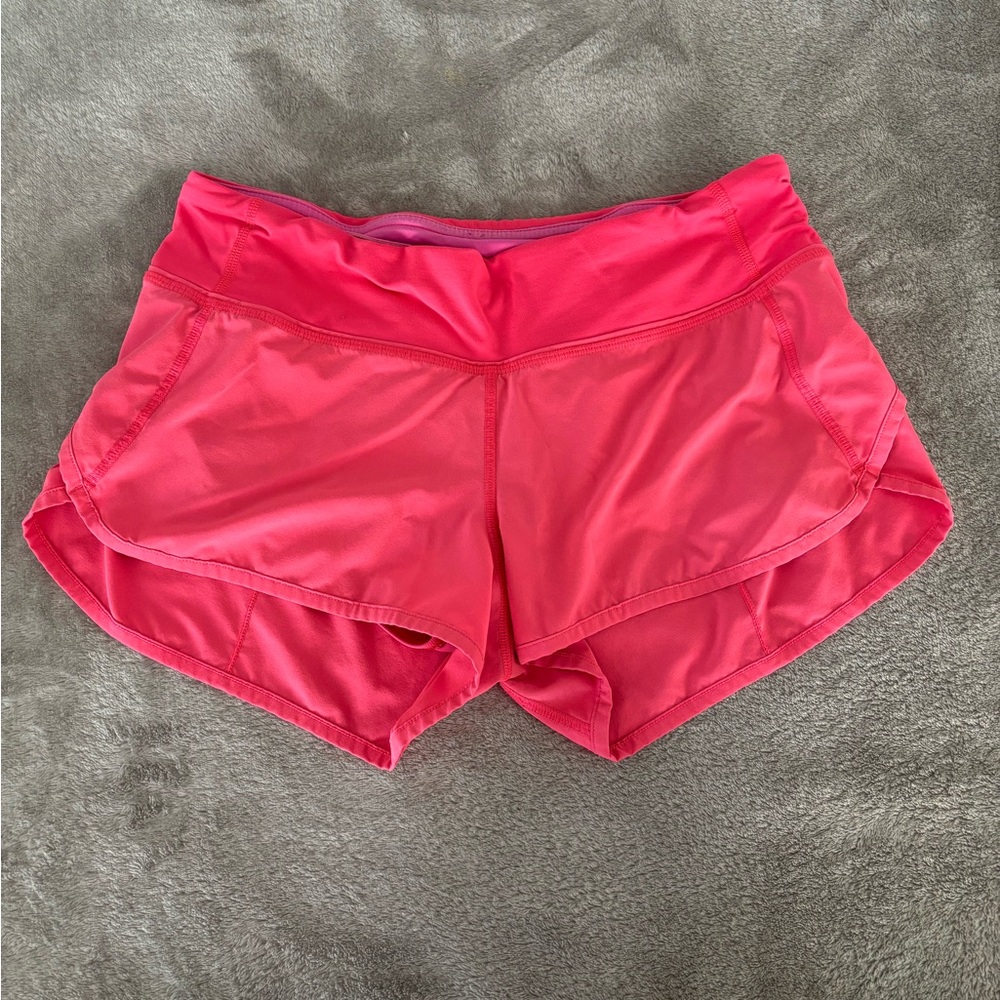 Lululemon Speed Up Short Sz 6 Pink 2.5” inseam low rise